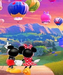 Romantic Mickey And Minnie Paint By Numbers