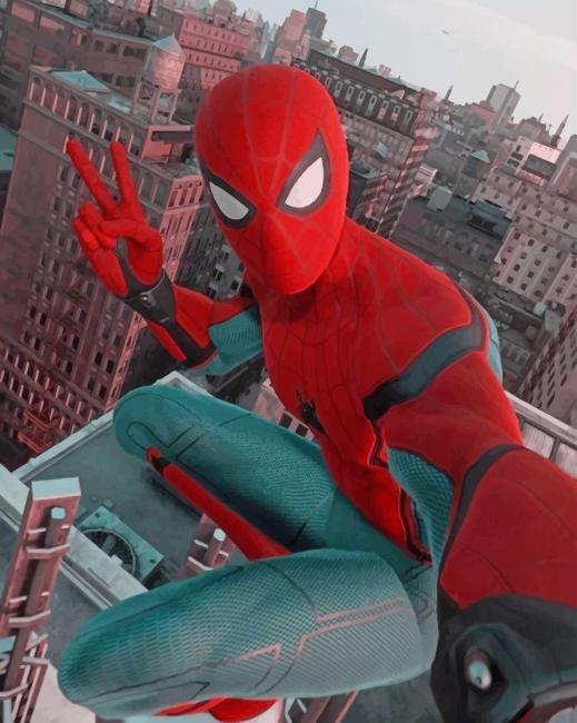 Spider Man selfie Paint By numbers