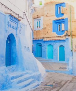 The Blue City Of Morocco paint by numbers