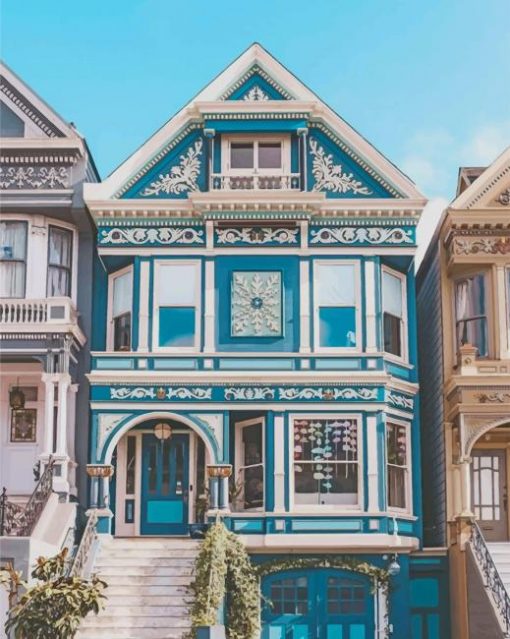 San Francisco Houses paint by numbers