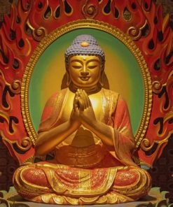 Guatama Buddha Temple Statue paint by numbers