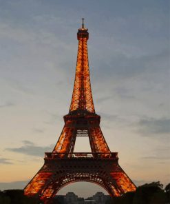Paris Eiffel Tower In Sunset paint by numbers