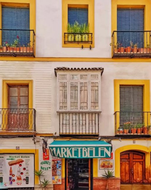 Seville Streets paint by numbers