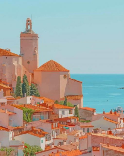 Cadaqués Town In Spain paint by numbers