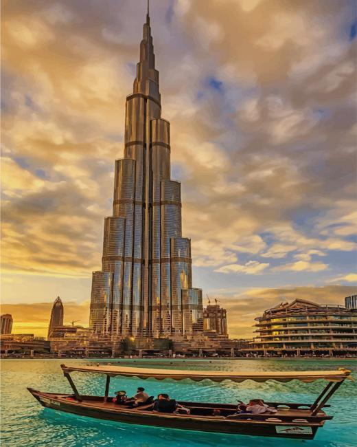 Burj khalifa Dubai paint by numbers