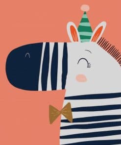 Baby Zebra Illustration paint by numbers