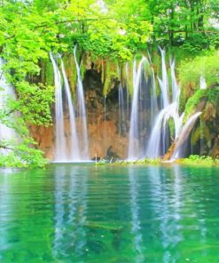 Plitvice Lakes National Park Croatia paint by numbers