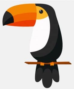 Toucan Illustration paint by numbers