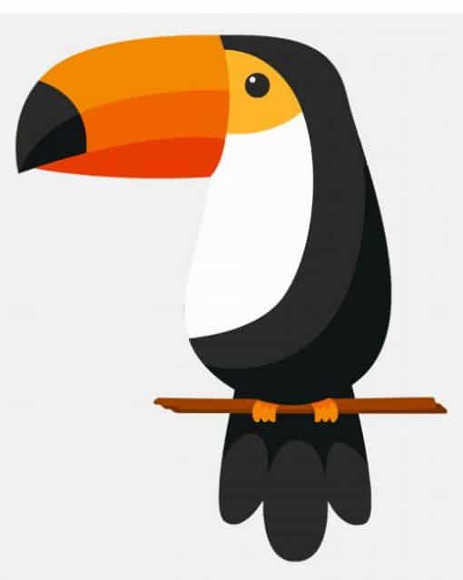 Toucan Illustration paint by numbers