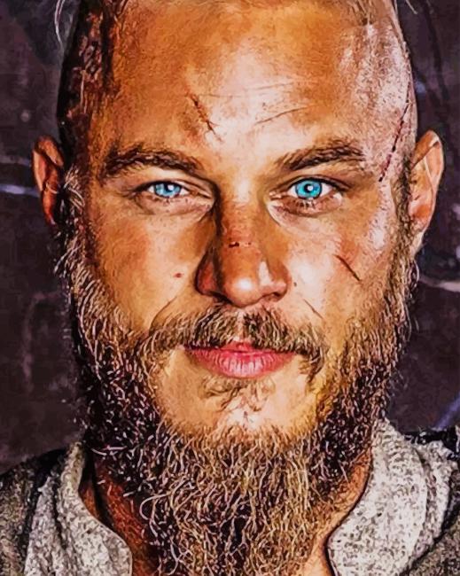 Vikings Ragnar - Paint By Numbers - Modern Paint by numbers