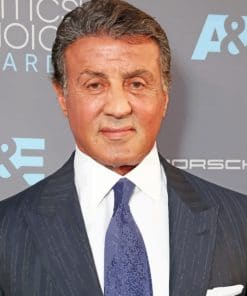 Actor Sylvester Stallone paint by numbers