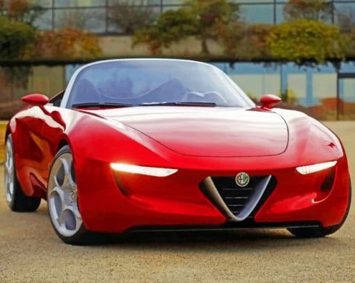 Alfa Romeo Super Car paint by numbers