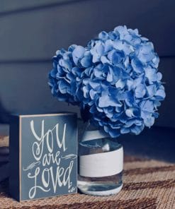 Beautiful Hydrangea Blue Flower Paint By Numbers