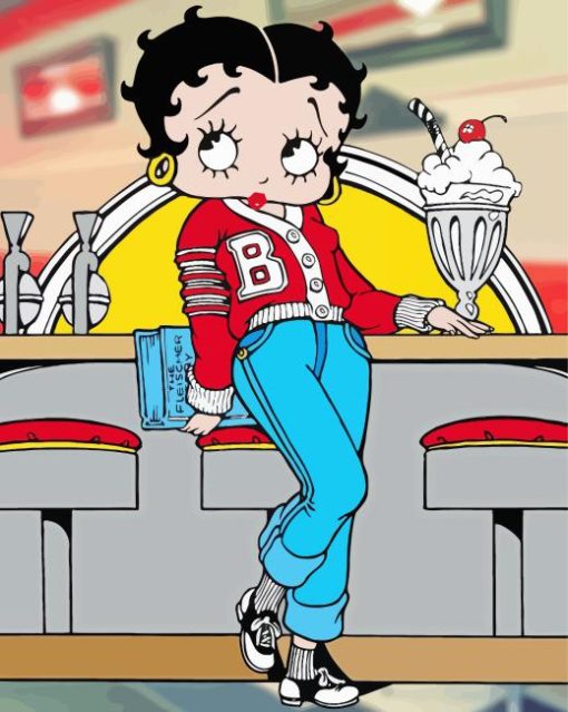 Betty Boop Cartoons Paint By Numbers