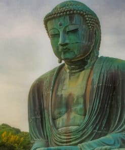 Buddha Statue In Sunset paint by numbers