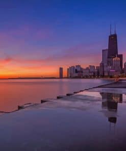 Chicago Sunset Paint By Numbers