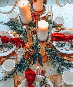 Christmas Table Decoration paint by numbers