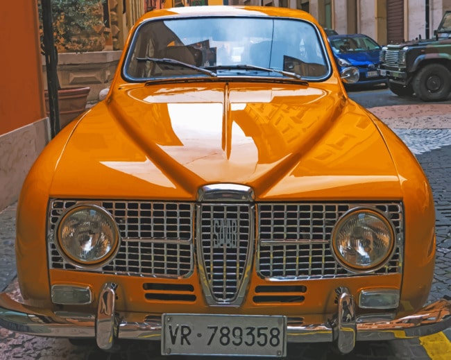 Classic Saab 95 Car paint by numbers