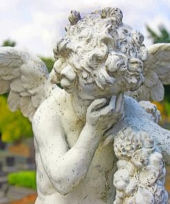 Crying Angel Statue paint by numbers