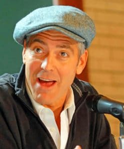 George Clooney With Hat paint by numbers