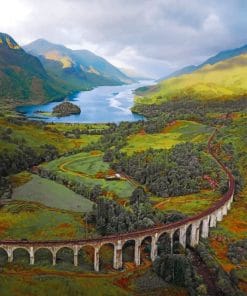 Glenfinnan Viaduct Scotland paint by numbers