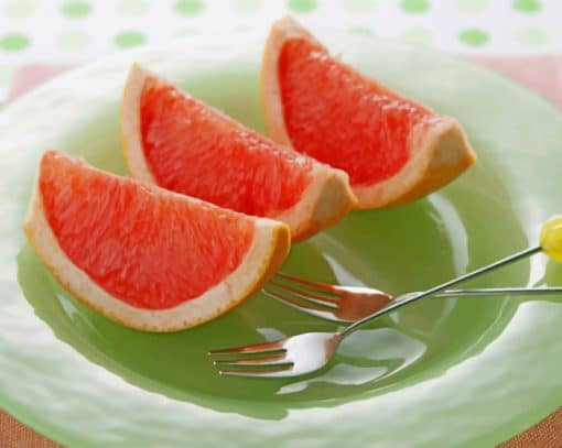 Grapefruit In Plate paint by numbers