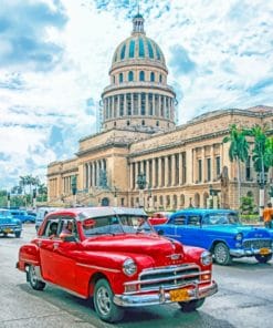 Classical Cars In Havana Paint By Numbers