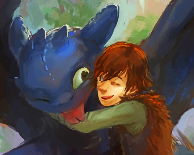 How To Train Your Dragon paint by numbers