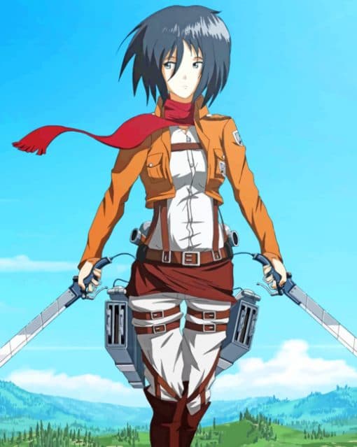 Mikasa Ackerman AoT paint by numbers