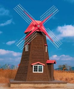 Modern Country Windmill paint by numbers
