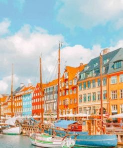 Nyhavn Denmark paint by numbers