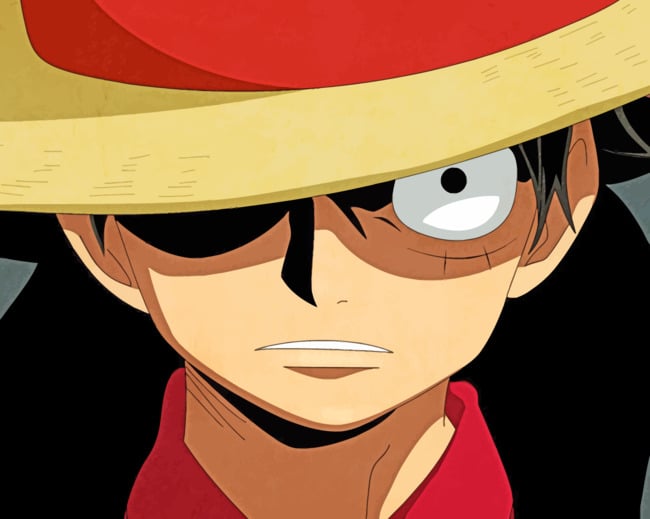 One Piece Luffy D Monkey paint by numbers