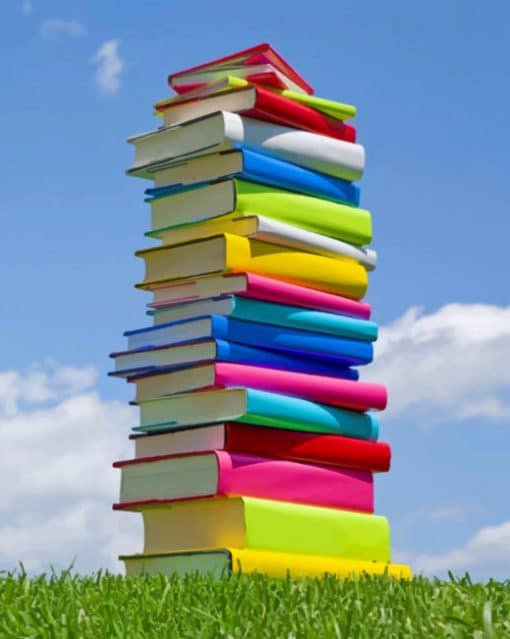 Outside Colorful Books Paint By Numbers