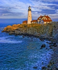 Portland Head Light paint by numbers