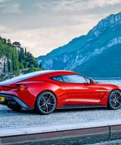 Red Aston Martin Sport Car paint by numbers