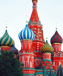 Saint Basil's Cathedral In Russia Paint By Numbers