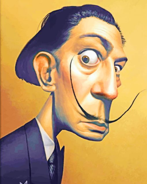 Salvador Dali Caricature - Paint By Numbers - Modern Paint by numbers