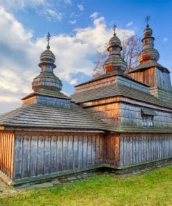 Slovakia Temples Church Bodruzal Wooden Dome paint by numbers