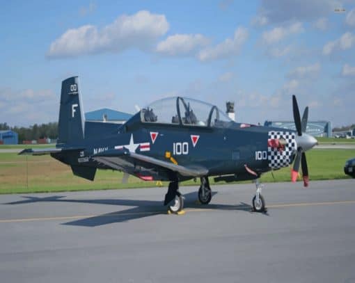 T6 Texan Jet Aircraft paint by numbers