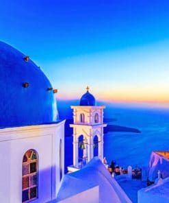 View From Santorini Greece paint by numbers