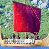 Vikings Sailing Boat Paint By Numbers