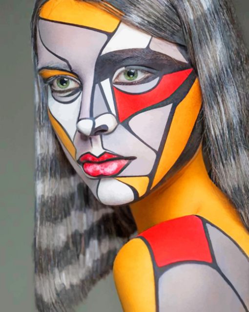 Girl Face paint by numbers