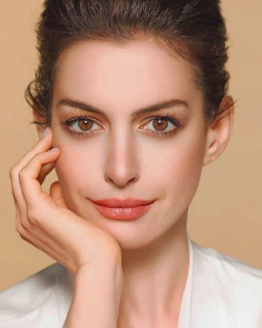 Anne Hathaway Portrait paint by numbers