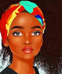 Beautiful Black Girl paint by numbers