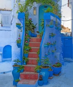 Beautiful Old House Chefchaouen City paint by numbers