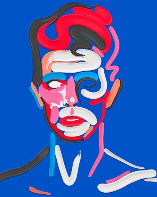 Boy Face Illustration paint by numbers