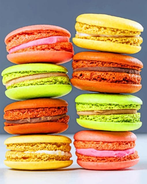 Close Up macaroons paint by numbers