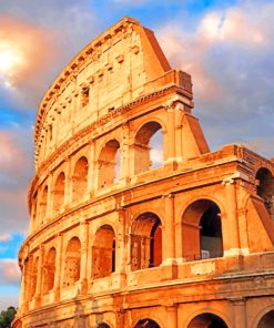 Colosseum Amphitheatre Rome Italy paint by numbers