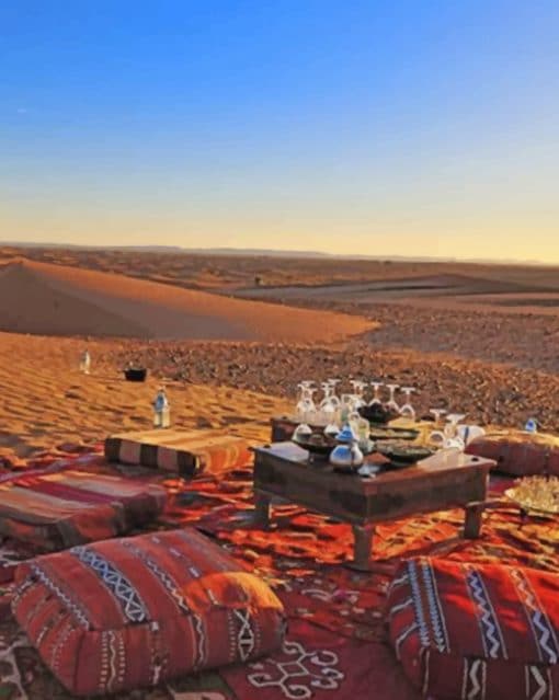 Dinner In The Desert Marrakech paint by numbers