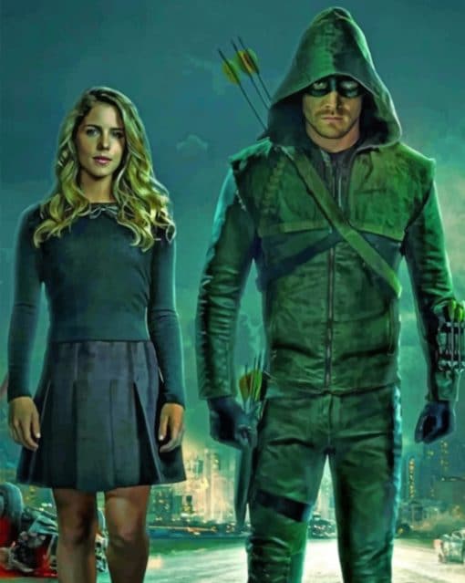 Green Arrow And Felicity paint by numbers